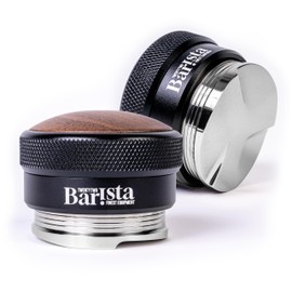 Bar.ista22 Coffee Leveler 58 mm with Elegant Walnut Wood, Coffee Distributor Tool in Beautiful Gift Box, Leveler Black Leveler Espresso Leveler