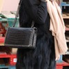 Crazy Chic Women's Chain Shoulder Bag Snake Leather Quilted Flap