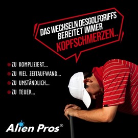 Alien Pros Golf Grip Tape - Innovative Grip Solution for Golf Clubs - Enjoy a Fresh, New Grip Feel in Less Than 1 Minute