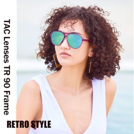Lasiyanor Lightweight TAC Polarized Tinted Classic Vintage Retro 70s Sunglasses, TR-90 Frame for Women Men, UV 400 Protection