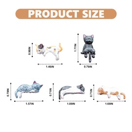 Rislobx Cat Car Dashboard Decorations, 5PCS Cute Cat Rearview Mirror Decor, Fun Car Interior Ornament Accessories for Women