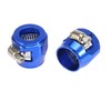 X AUTOHAUX 4pcs AN10 Hex Blue Car Hose Finisher Clamp