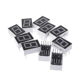Celan 10pcs 0.55" 7 Segments 1 Digital LED Display Red Common Cathode Digital Tubes