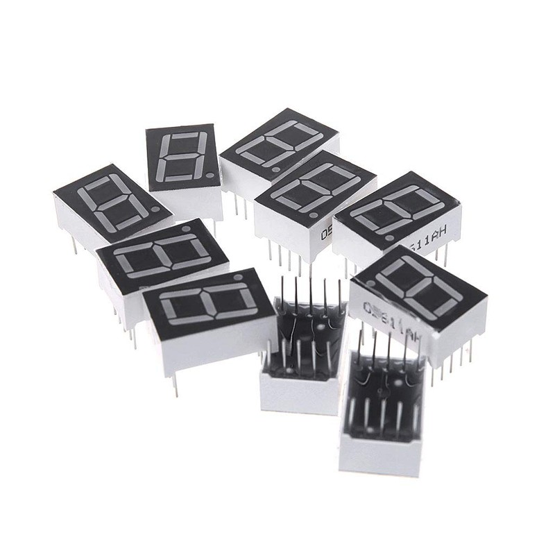Celan 10pcs 0.55" 7 Segments 1 Digital LED Display Red