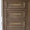 khtumeware 2 Pack 3-3/4 Inch(96mm) Brushed Brass Cabinet Pulls, Brushed