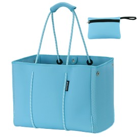 QOGiR Neoprene Tote Multipurpose Gym Beach Bag - X-Large, Sports (Ocean Blue, X-Large) …