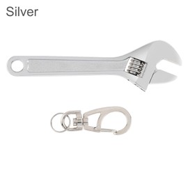 OriGlam Mini Wrench Tool Keychain, Spanner Keyring Pendant, Keychain Creative Mini Adjustable Wrench Key Chain Spanner Key Chain (Silver)