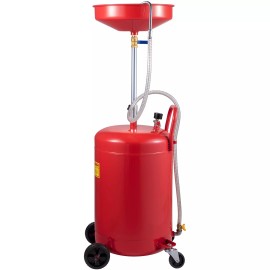 R&D Hardware Waste Oil Drain Tank 20 Gallon - Portable Oil Change and Fluid Transfer System - No