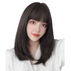 AISIHAIR Wig, Semi-Long, Medium, Black, Straight, Full Wig, Long, Small