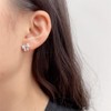 Dainty Crystal Bow S925 Sterling Silver Stud Earrings for Women