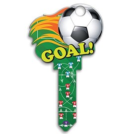 Lucky Line Key Shapes, Soccer, House Key Blank, SC1, 1 Key (B135S)