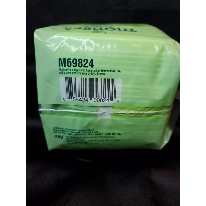 Modess Basics Maxi with Wings Long Super Pads Unscented Sanitary