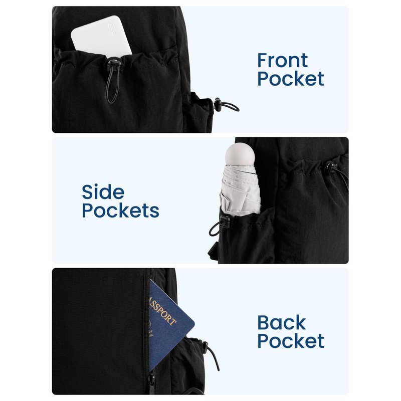 G4Free Casual Sling Shoulder Backpack Drawstring Lightweight Chest Bag Daily