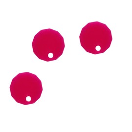 Trolley Token Set Three 3 Acrylic Pound Coin Stocking Stuffer Cart by Butler & Grace (Hot Pink)