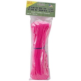 Pepperell 4mm Parachute Cord, 100-Feet, Neon Pink