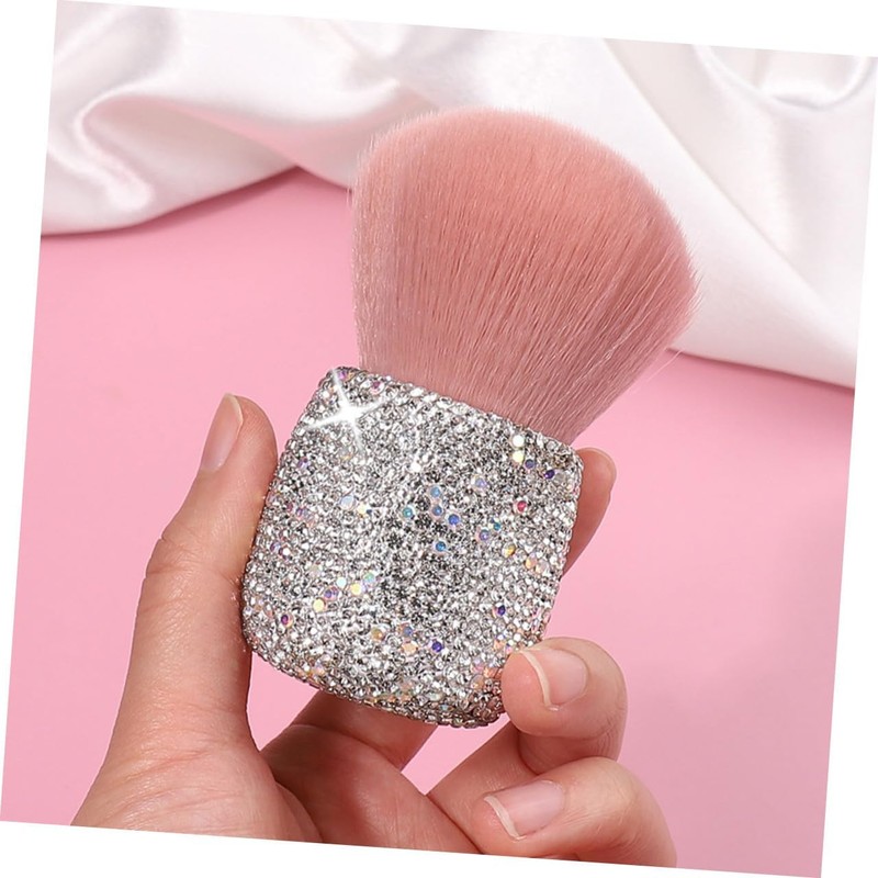 Brocha Retráctil Rosa con Cabeza de Champiñón para Maquillaje y
