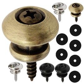 Gatuida 6pcs Guitar Strap Locks Durable End Pins for Electric Bass Guitars Easy to Install Locking Mechanism Material Secure