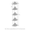 Furinno Turn-N-Tube 5 Tier Freestanding Corner Display Rack Shelving Unit,