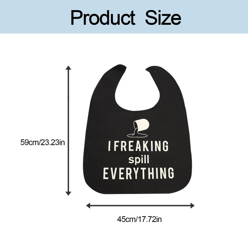 XdealCozyxc Adult Bibs for Women Men, 23 X 17 Inch