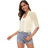 Famrrifuu Bolero Women's Chiffon Festive Shoulder Jacket Half Sleeve Elegant