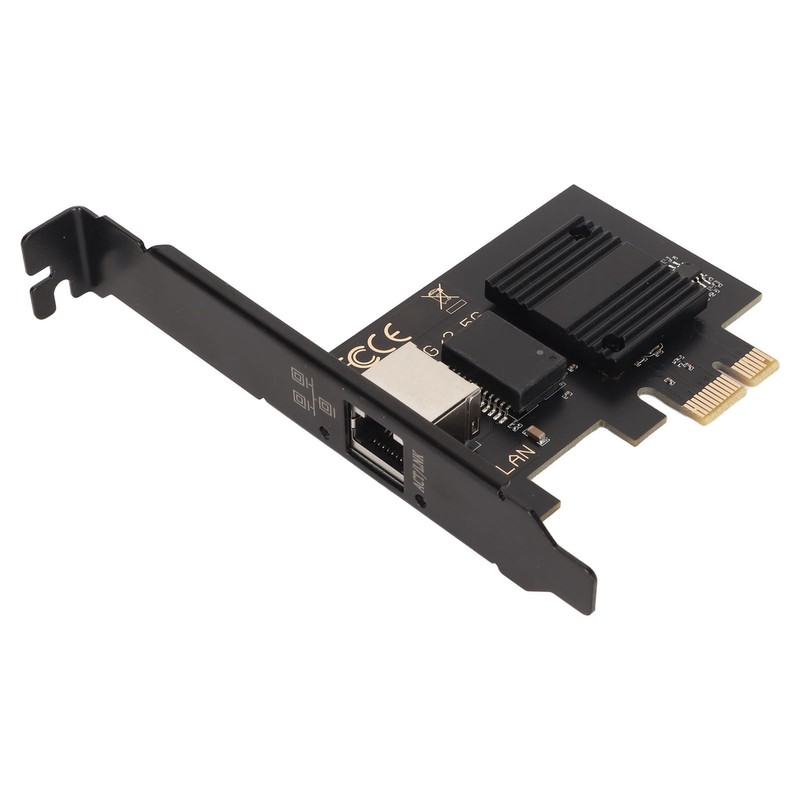 PCIe Network Card 10/100/1000/2500Mbps Gold Plated Pin Aluminium Alloy Gigabit