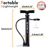 Portable Bike Floor Pump Automatically Reversible Presta & Schrader Valves