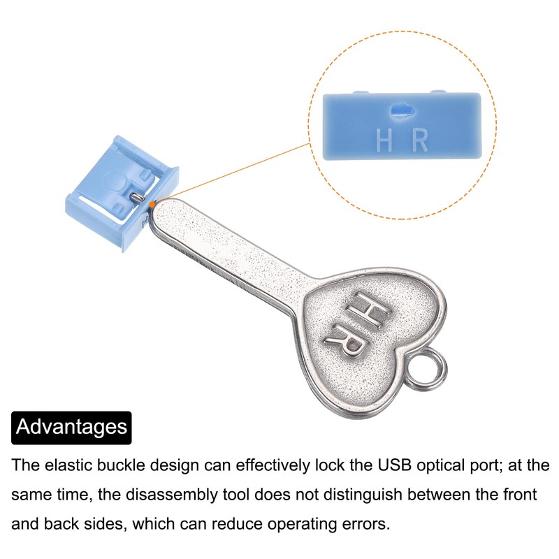 sourcing map 10 Pcs Port Blocker Locking USB Port/Dust Cover