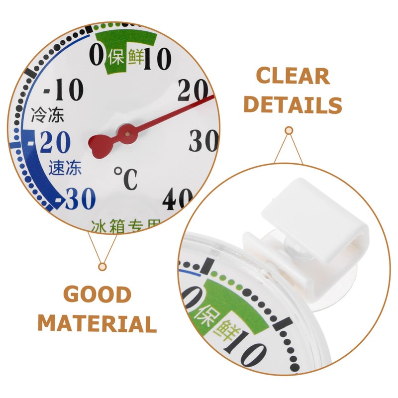 WHAMVOX High Precision Refrigerator Thermometer Freezer Temperature Gauge Hygrometer Easy