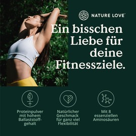 NATURE LOVE® Organic Vegan Protein Powder Neutral - 1000 g - Made from Pumpkin and Sunflower Seeds - Contains 8 Essential Amino Acids & 59% Protein Content - Vegan Protein Powder - Laboratory Tested