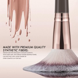 KINGMAS KINGMAS Foundation Makeup Brush, Double-ended Angled/Round Top Contour Brush for Beauty Blending Liquid Powder, Concealer Cream Cosmetics Blush Makeup Brush (Brown)