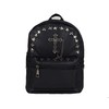 Mini Gothic Metal Cross GOTHX Stud Black Backpack Rucksack |
