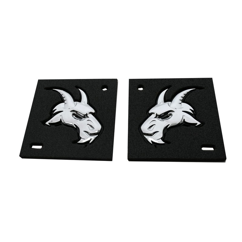 Pair Custom Head Emblems 3D Badges Replacement for TRX Ram