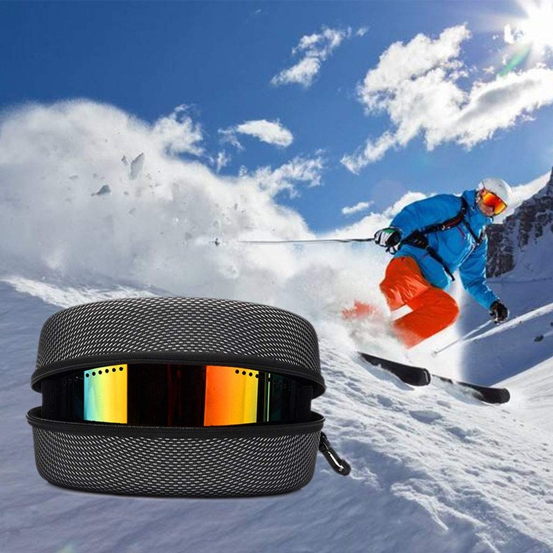 WT-DDJJK Ski Gloves, Protective EVA Ski Goggles Case, Sunglasses with
