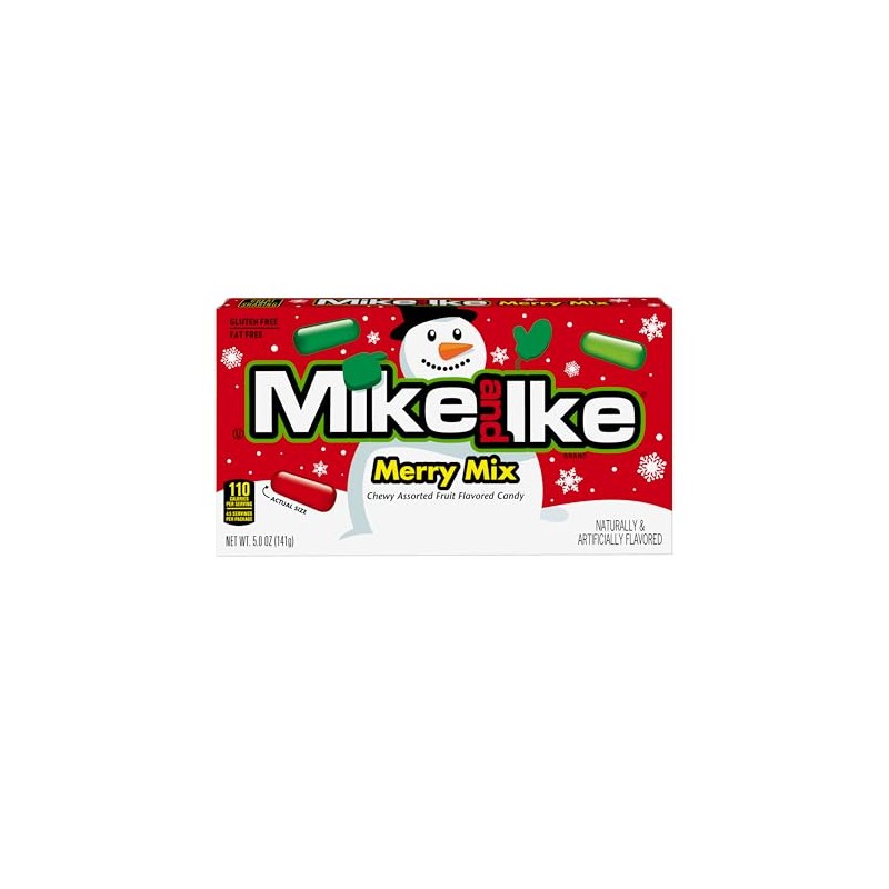 Mike & Ike, Merry Mix Theater Box - Christmas Candy,