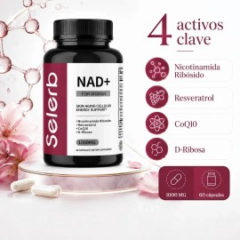 Nad+ Selerb Mujer Fórmula Premium Con Resveratrol 60 Caps
