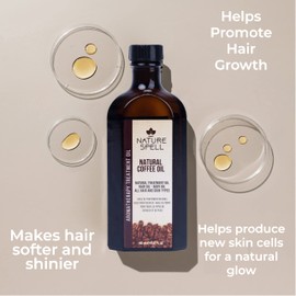 Nature Spell Coffee Oil for Hair & Skin 150 ml, Helps Promote Hair Growth, Body Oil To Renew Skin Cells For A Natural Glow, Made In The UK