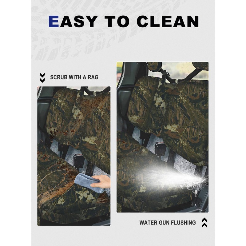 ZIDIYORUO Camo UTV Seat Cover, Waterproof Seat Cover Set Compatible