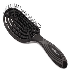 Pula NuWay4Hair DoubleCPro Hair Scalp Brush [Japan's First Landing/Professional Use/Volume Up/Cuticle Care/Scalp Massage/SGS Certified] Black 1 Piece