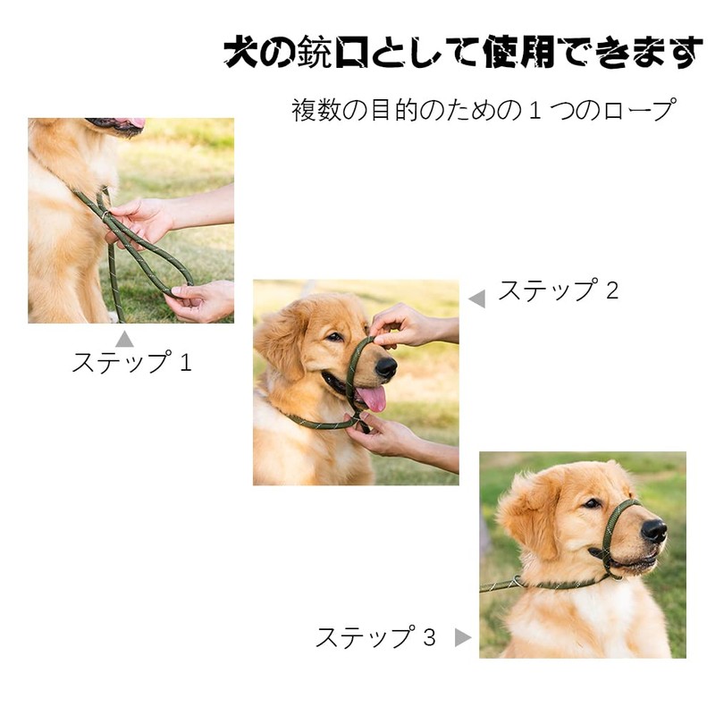 Dog Leash Dog Slip Leash Reflective Rope Lead Anti-Pull Lead
