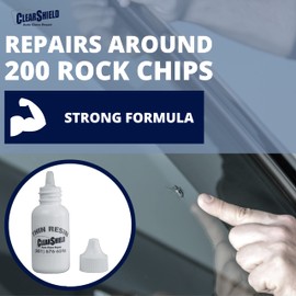Clear Shield Windshield Repair Resin - Auto Glass Repair Resin - Resin for Glass Scratch Repair - 2-in-1 Thin Resin and Pit Sealer