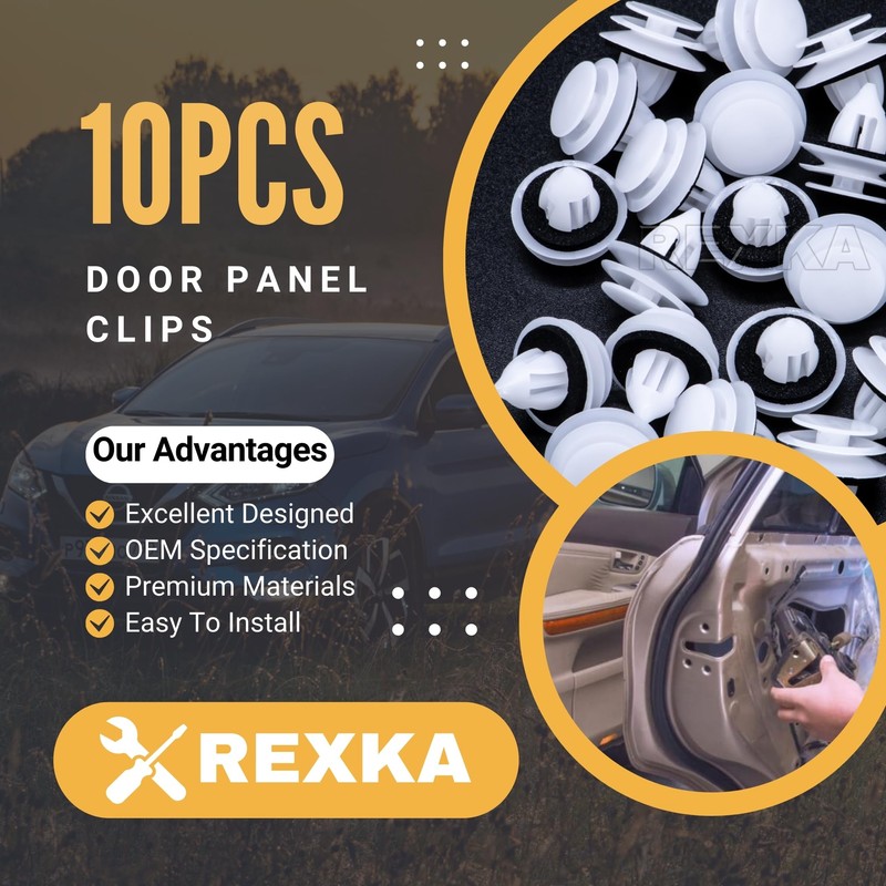 Rexka 10pcs Mazda Trim Panel Clips Fastener Rivet GJ6R-68-ABX for