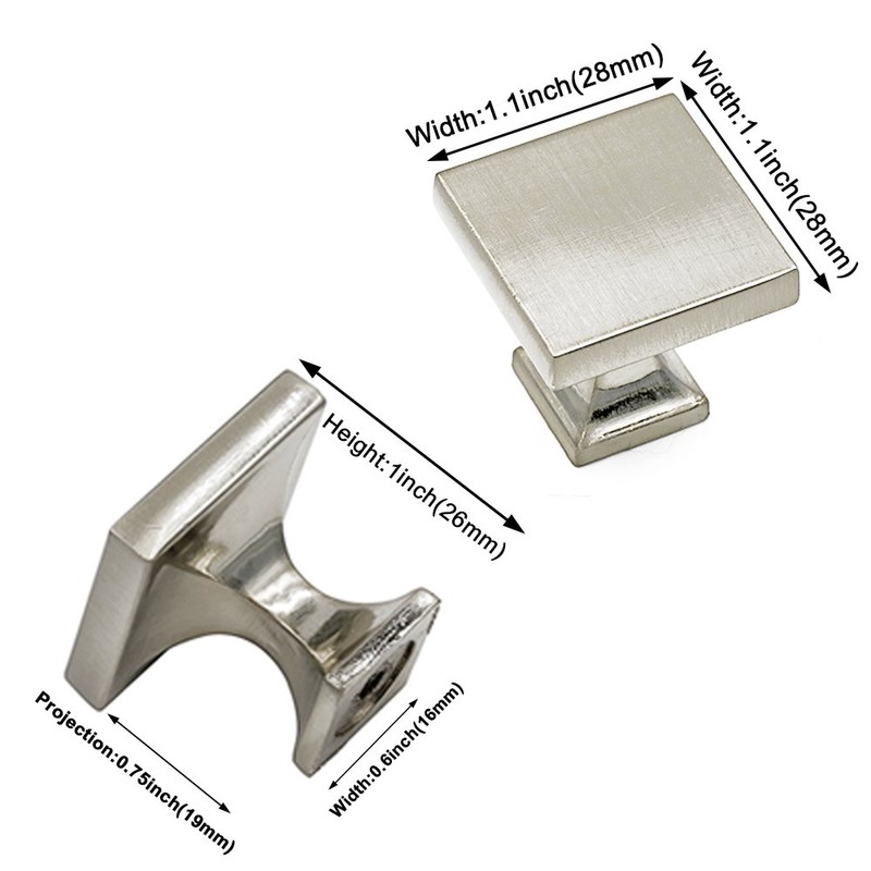 homdiy Cabinet Knobs Brushed Nickel 5 Pack - HD6785SNB Soild