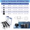 Waltool 30 Pcs Carbon Steel NPT Pipe Plugs Assortment Kit