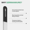 GERMANIKURE Czech Crystal Glass Nail File 3 Pack in Suede