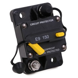 Gloaso 150A Hi-Amp Circuit Breaker | DC 12V-48V IP67 Waterproof, UL Certified with Manual Reset Switch for Automotive Audio, RV & Solar System High-Current Protection