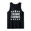Coleman Farms Family Reunion Squad First Last Name Tank Top