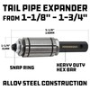 Powerbuilt Small Tailpipe Expander – 1-1/8" to 1-3/4" Exhaust Pipe
