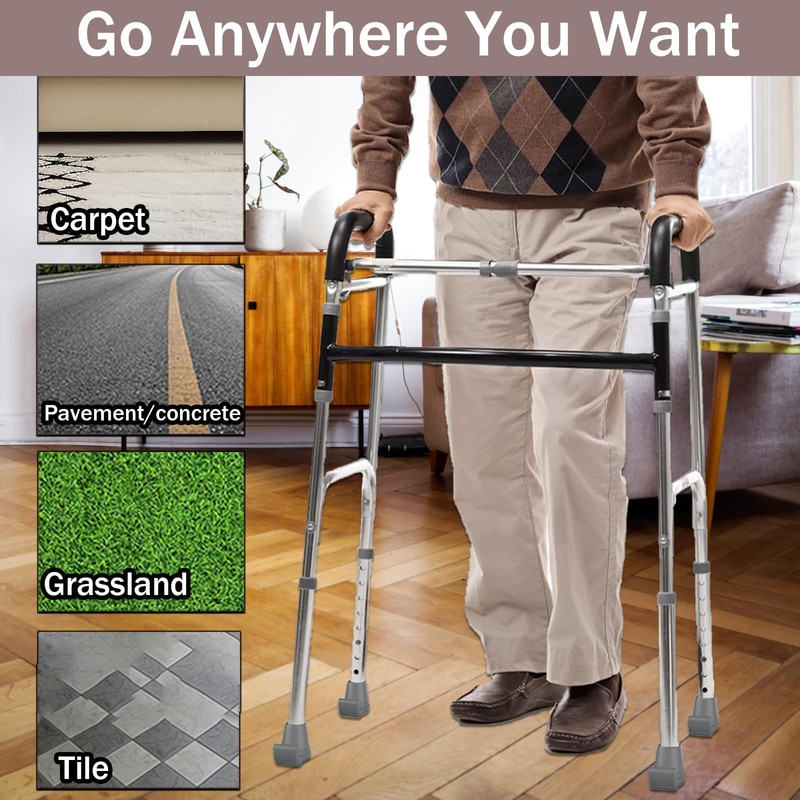 ZHUOKECE 4 Pcs Walker Glide Skis, Universal Fit Walker ski