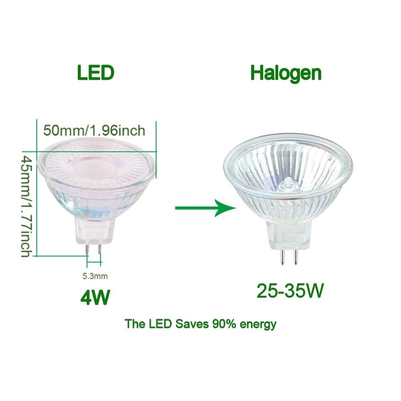CIKAMIO MR16 12-24v Non-dimmable Low Voltage 4w cob led spot