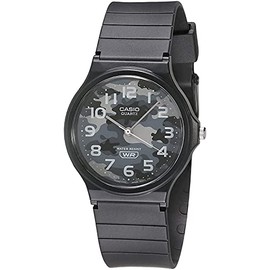Casio MQ24-8CL Men's Casual Black Rubber Strap Grey Camo Dial 3-Hand Analog Watch